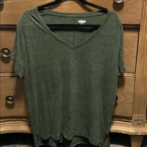 Woman’s old navy green boyfriend shirt size L